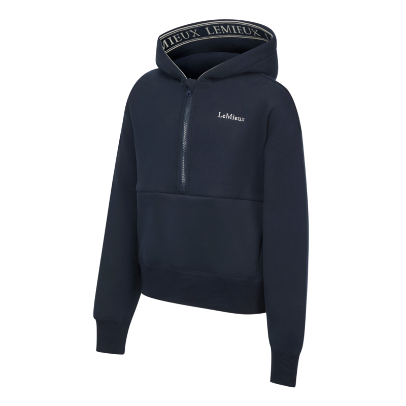 LeMieux Young Rider Hettie Half  Zip Hoodie in Navy-3